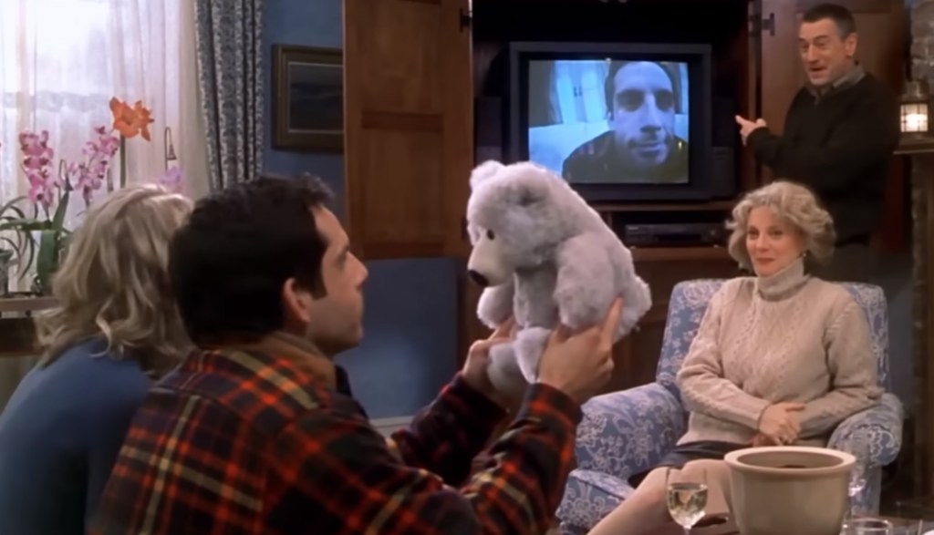 Camera hidden in a stuffed animal in a movie with Robert De Niro
