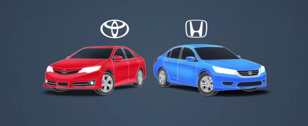 Toyota vs Honda illustration